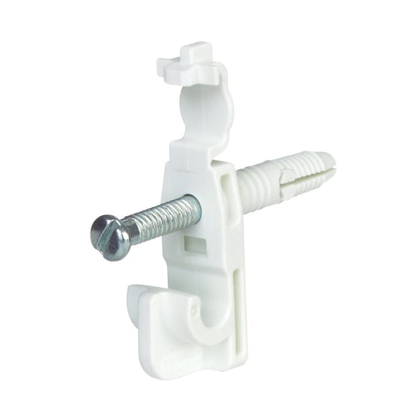 Rubbermaid 8.6 in. H X 7 in. W X .5 in. L Metal Clip 3D69-LW-WHT - main